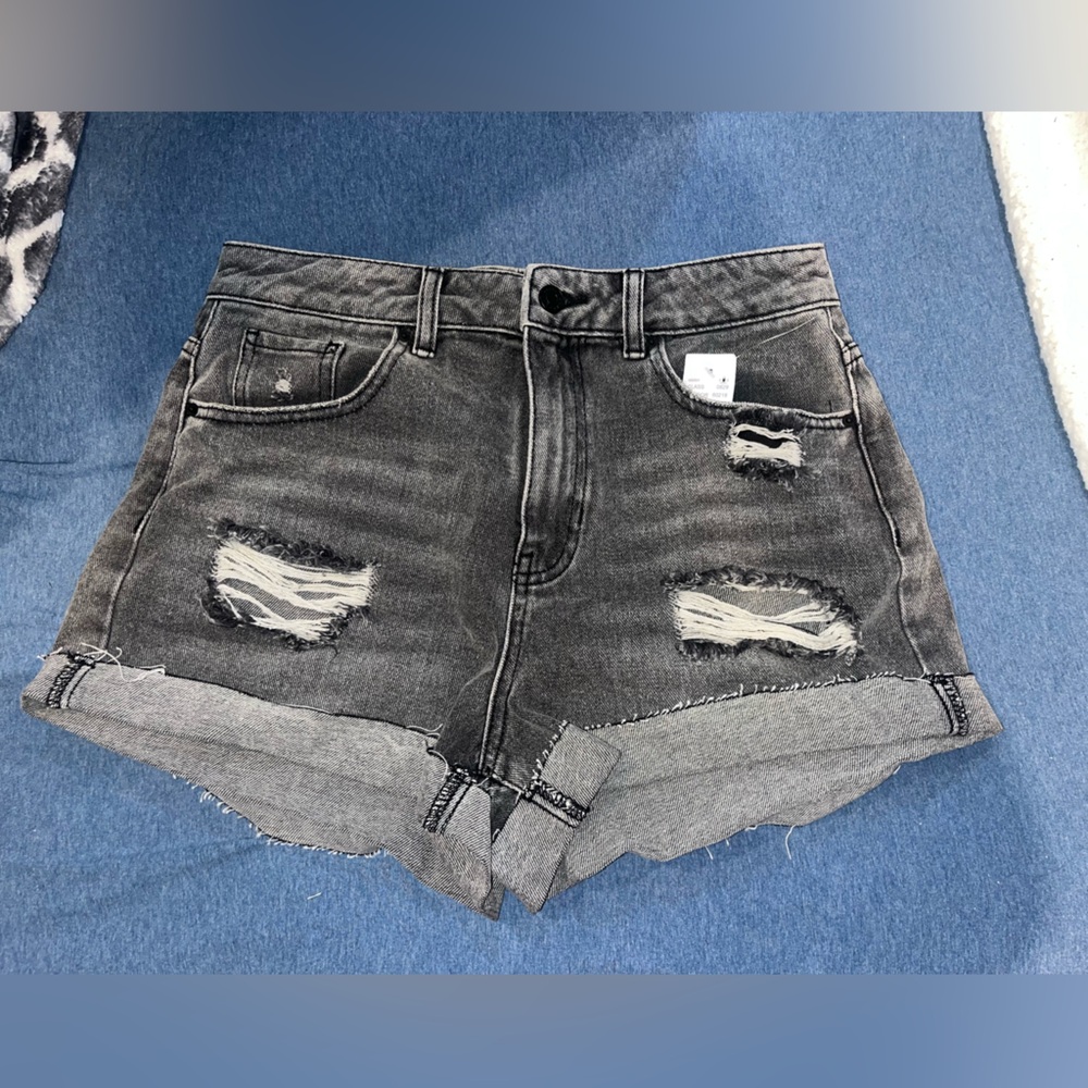 Pacsun Street Black High Waisted Mom Shorts